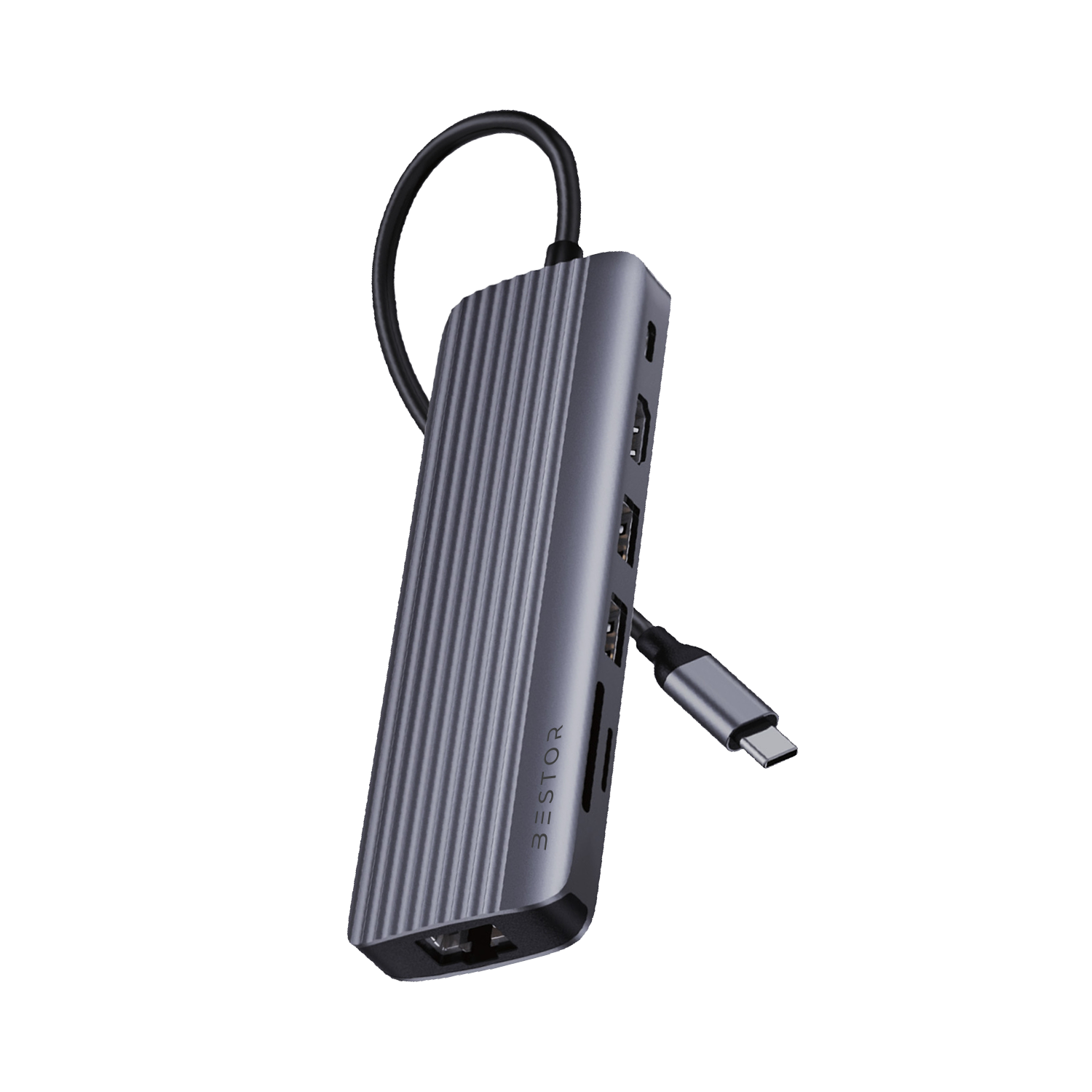 Bestor 7-in-1 USB-C Hub with HDMI, RJ45 Ethernet, USB 3.0, Type-C