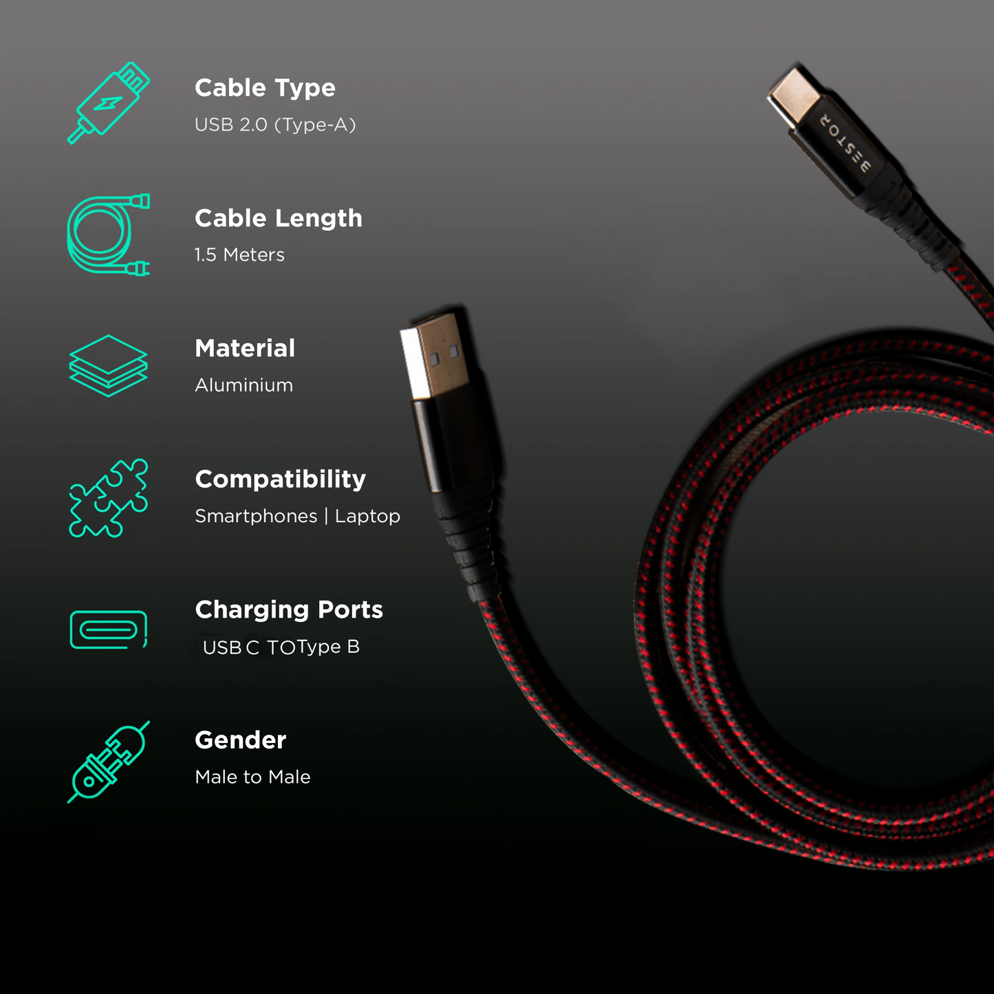 1.5 m Type C Cable