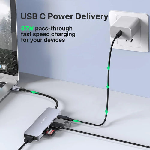 Combos of the 6-in-1 USB C Hub +4k Braided HDMI Cable (1.5Meter)