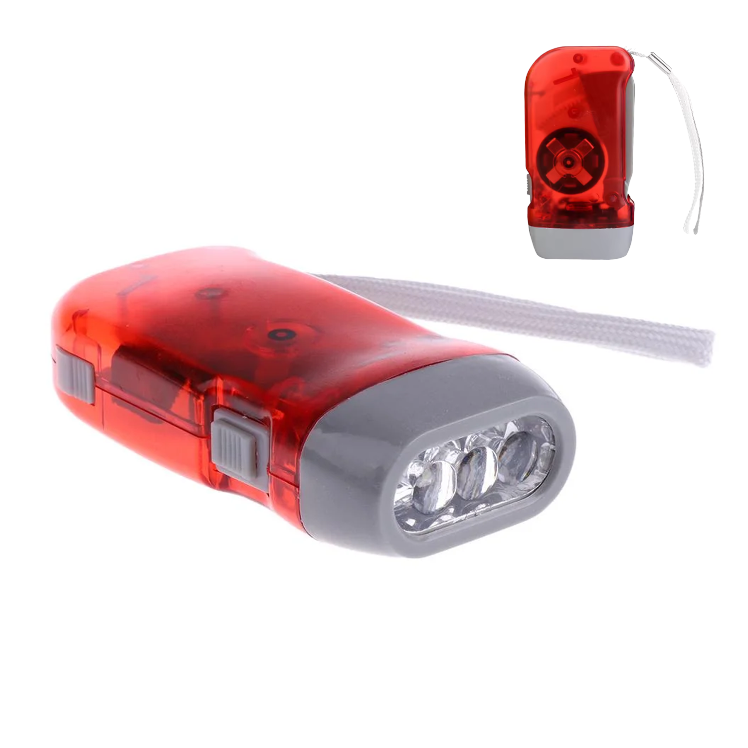 Rechargeable Wind-Up Hand Press 3 Led Torch Light