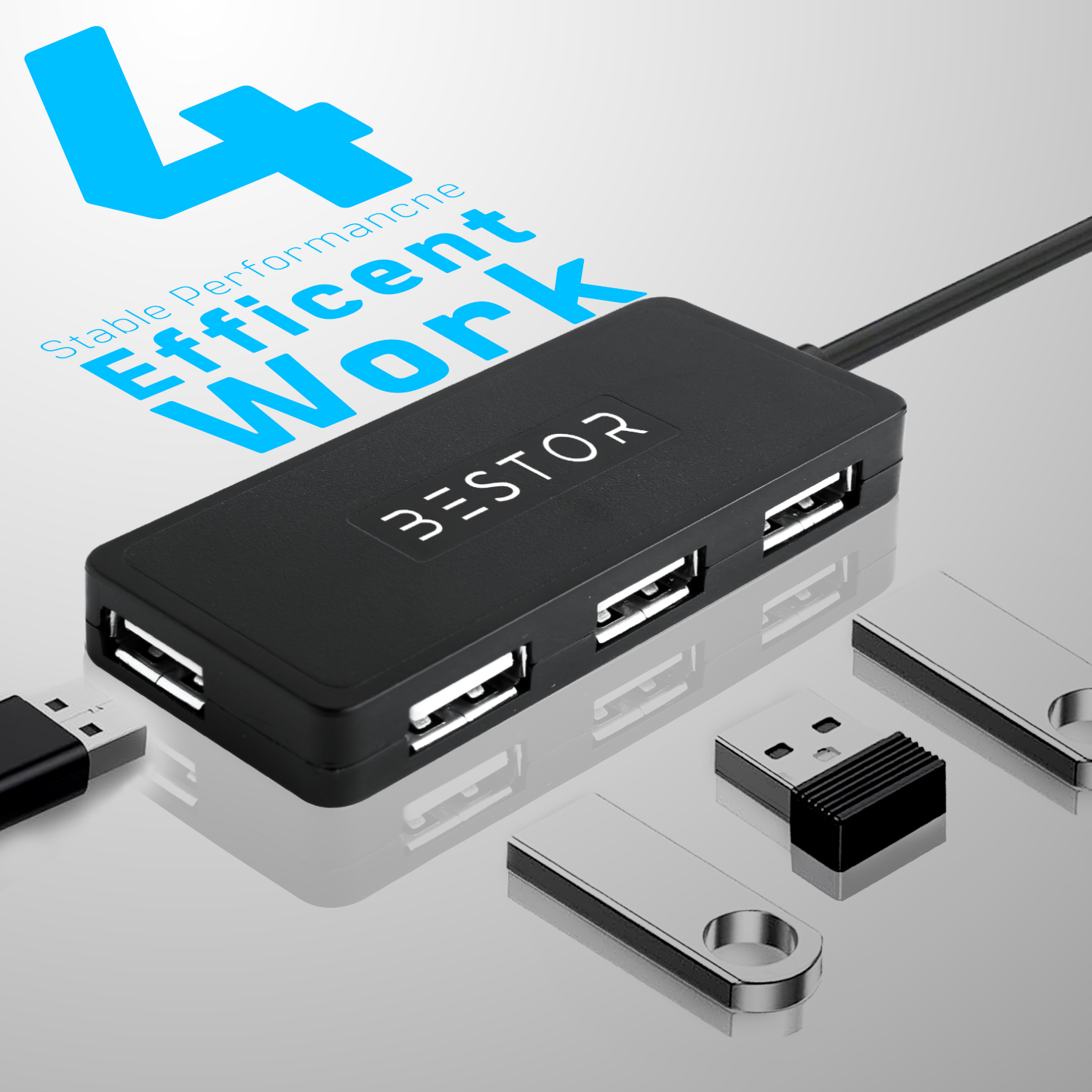 4 Port USB Hub