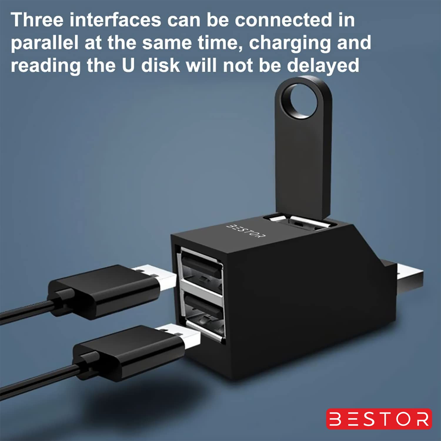 Hub Multiport USB 10 Ports 16cm Noir