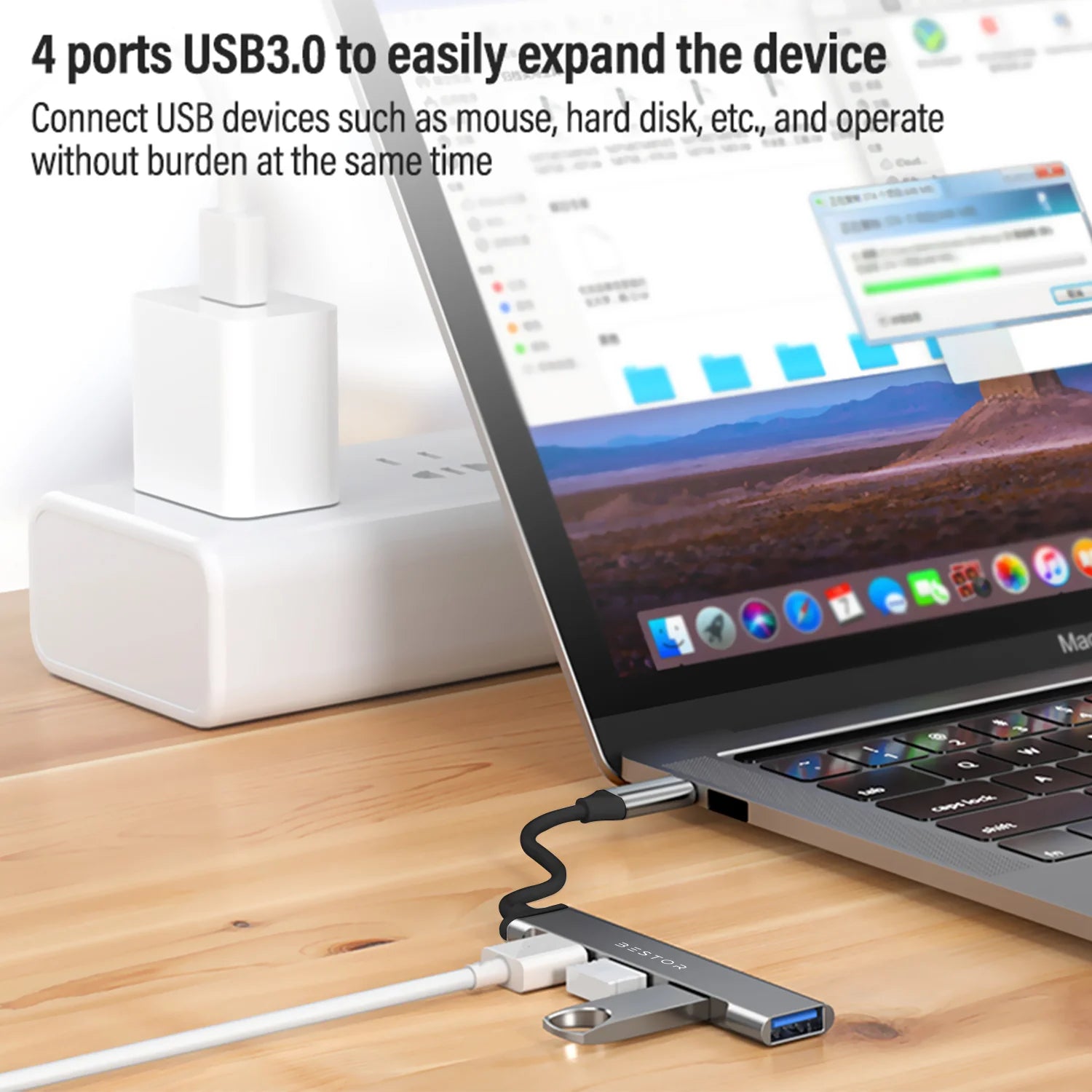 4 in 1 Type C USB HUB