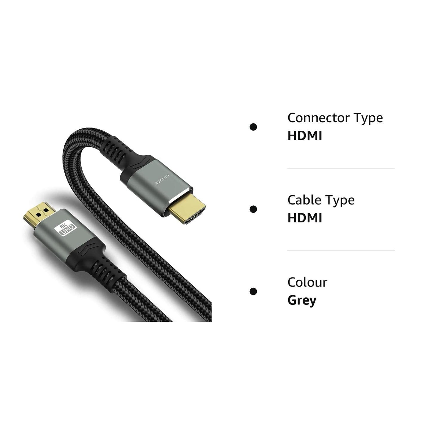 8K HDMI Braided Cord-4K 60Hz 8K 30Hz