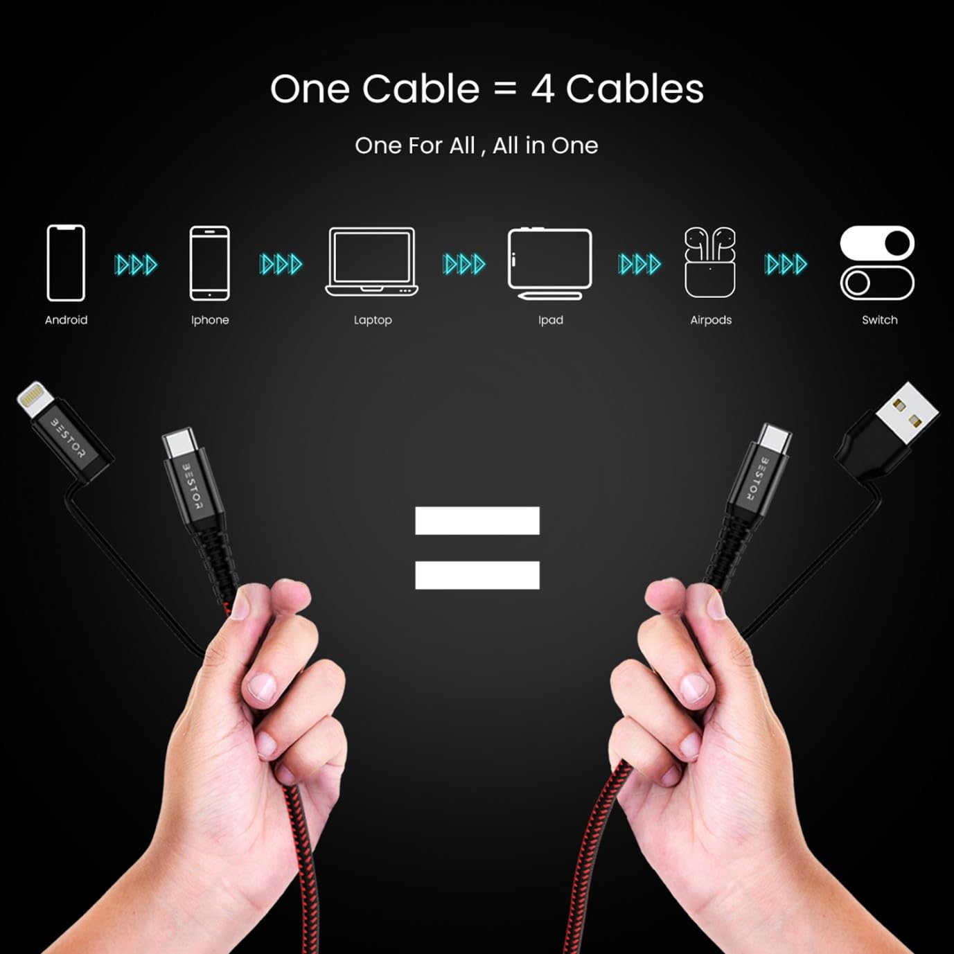 4 in 1 Type C & Lightning Cable