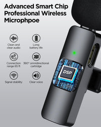 Wireless Microphone for DSLR, Smartphone & Tablet