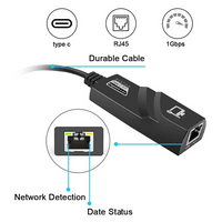 Type-C To Gigabit RJ45 Ethernet Connector