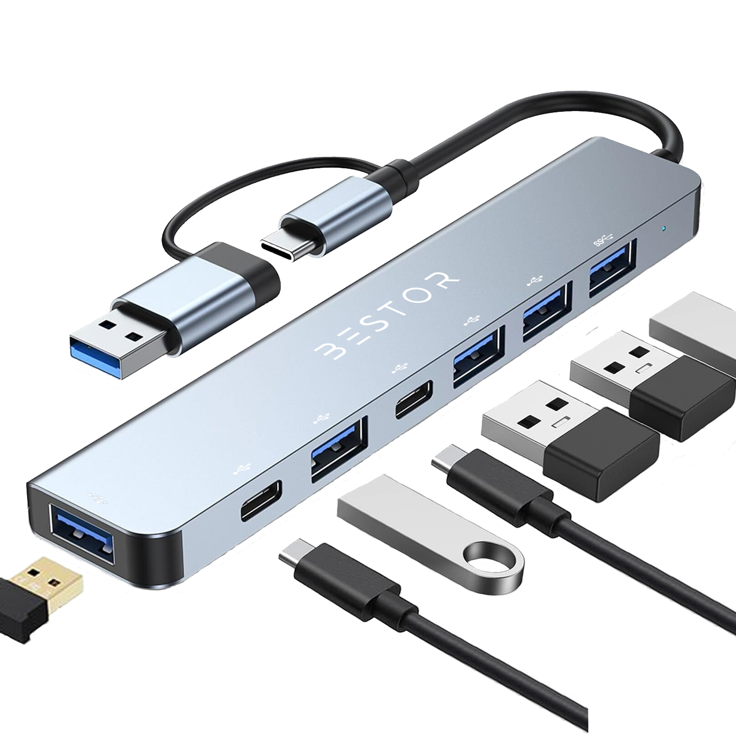 7 Port Dual Connector HUB