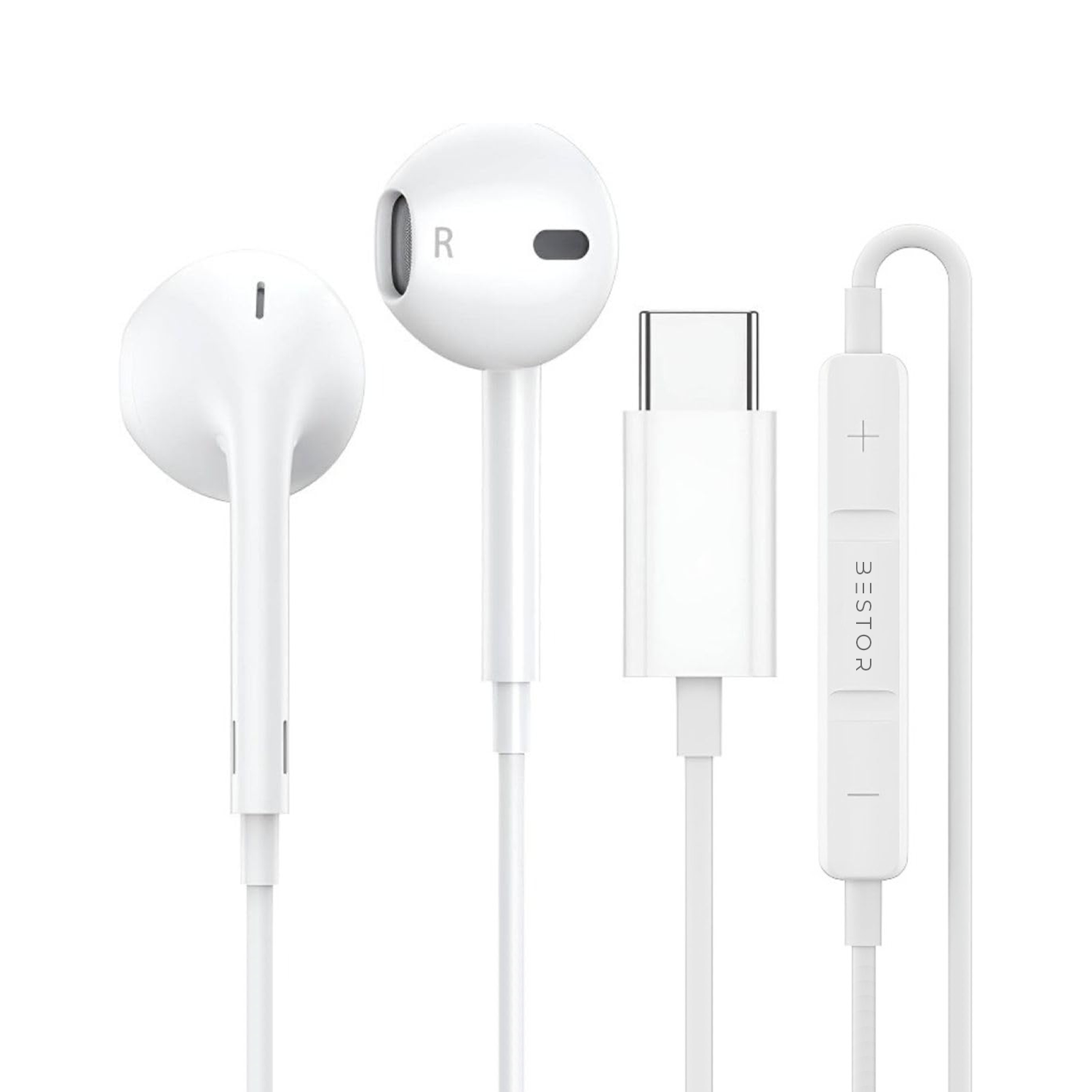 Type C Wired Earphones with Inline HD Mic