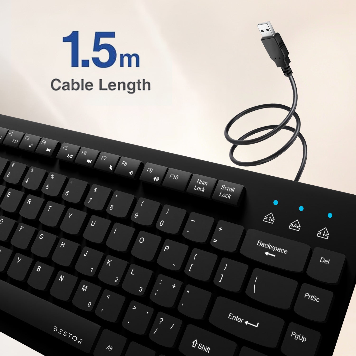 Wired Mini Keyboard with 82 Keys