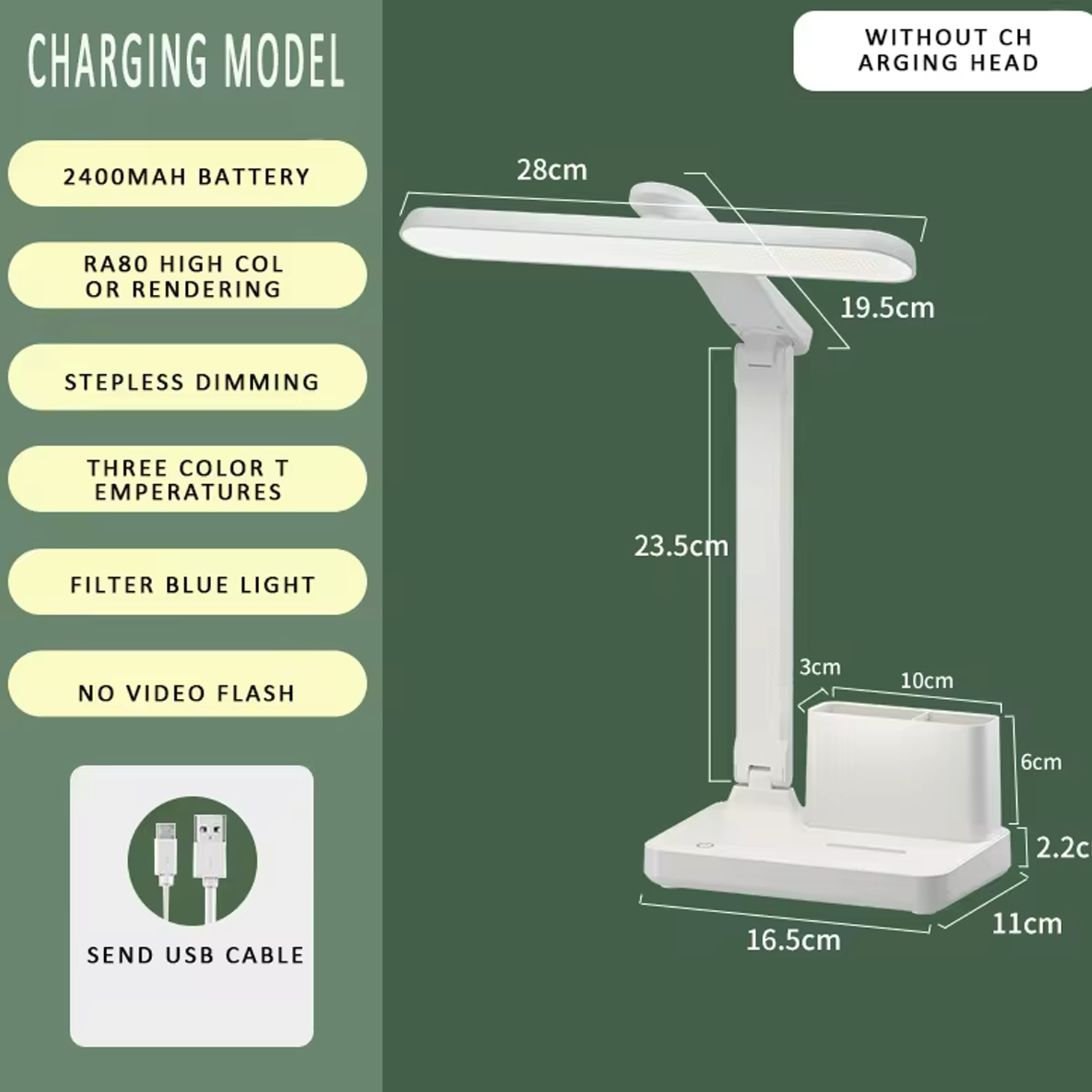 Rechargeable Folding USB LED Lamp