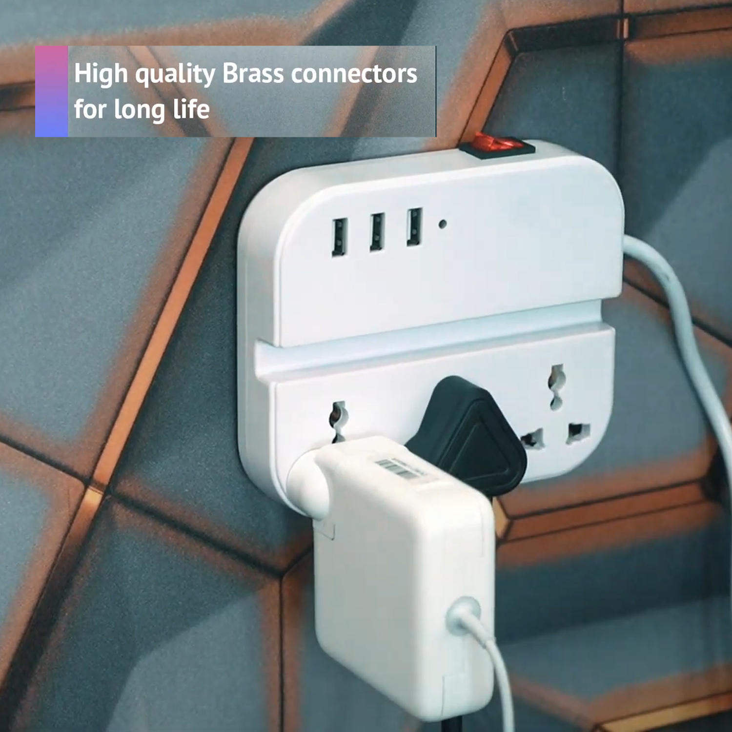 Power board Square with USB ports