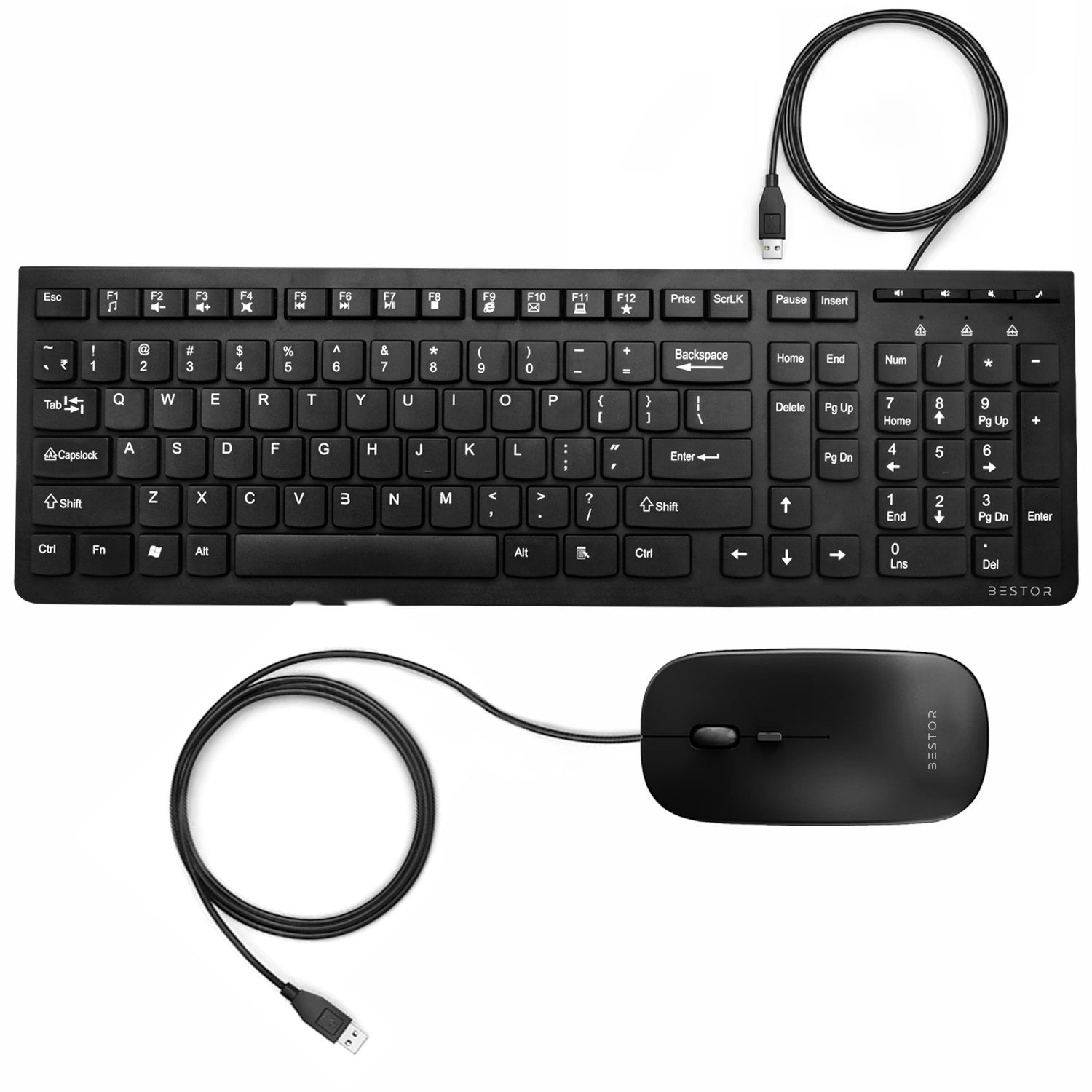 Wired USB Keyboard and Optical Mouse Combo – Bestor