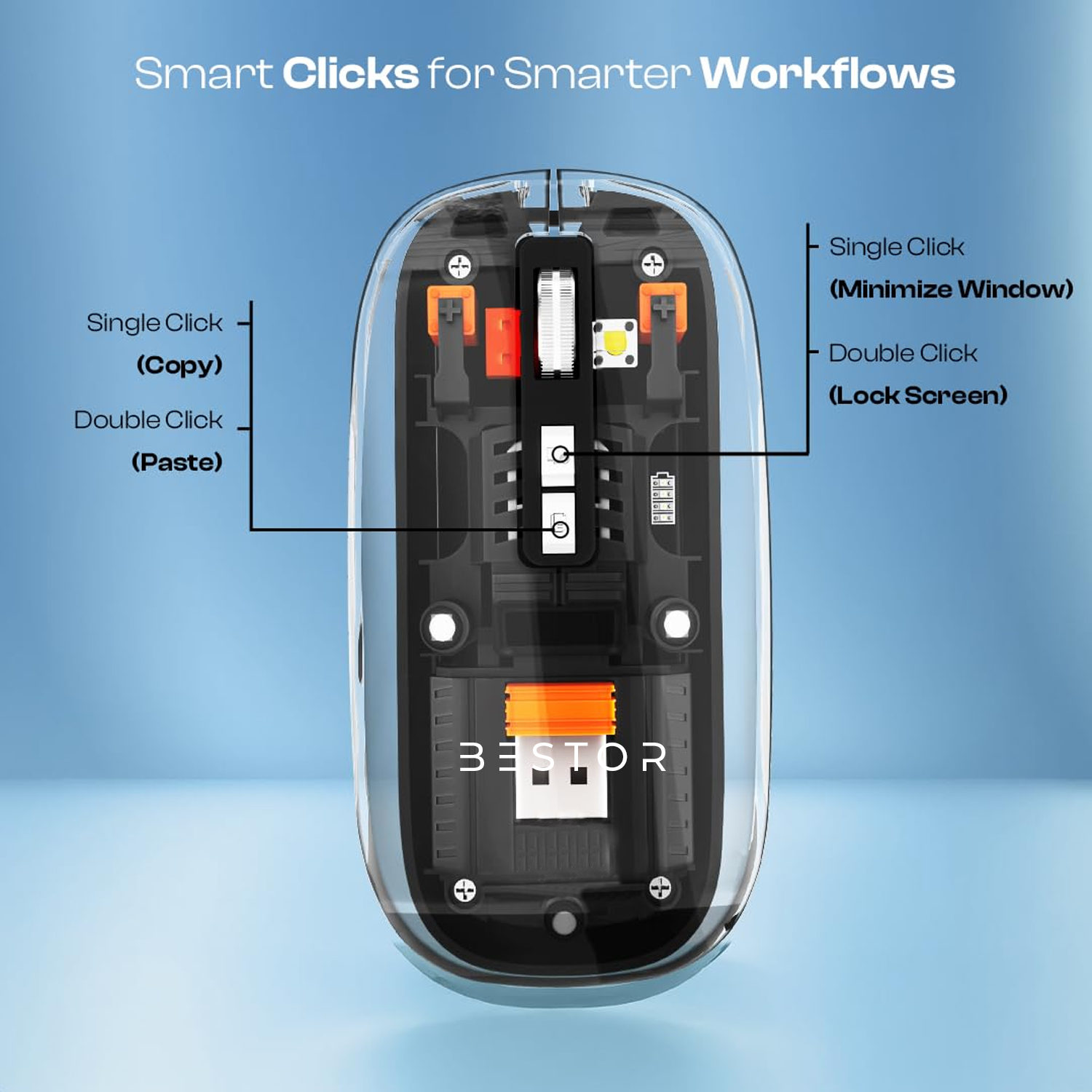 PUREVIEW Transparent Wireless Mouse