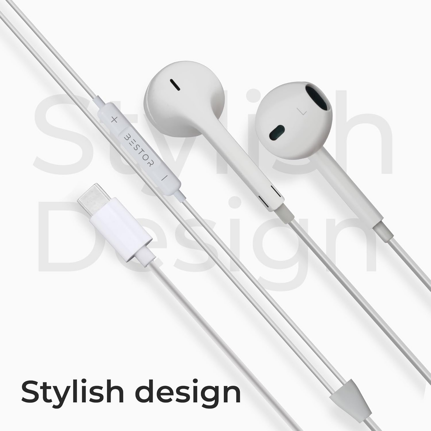 Type C Wired Earphones with Inline HD Mic