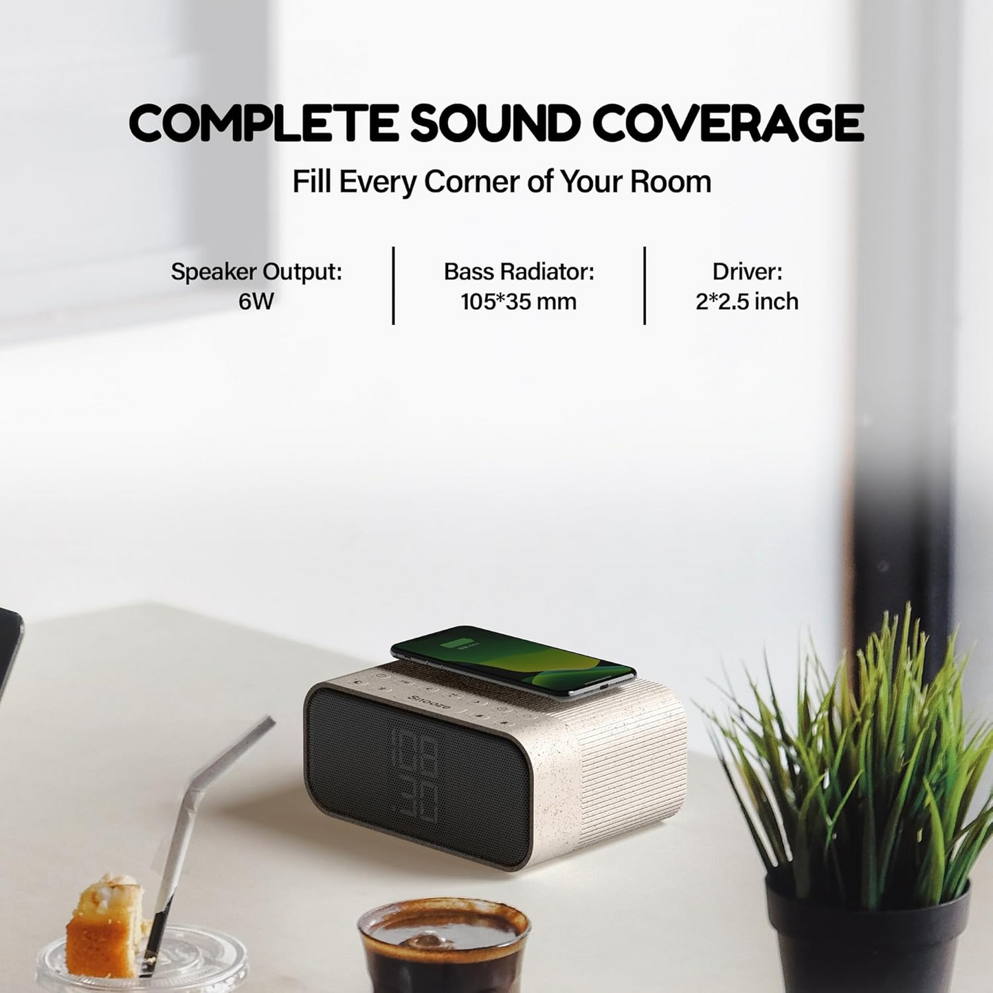 Portable Bluetooth Speaker with Wireless Charging