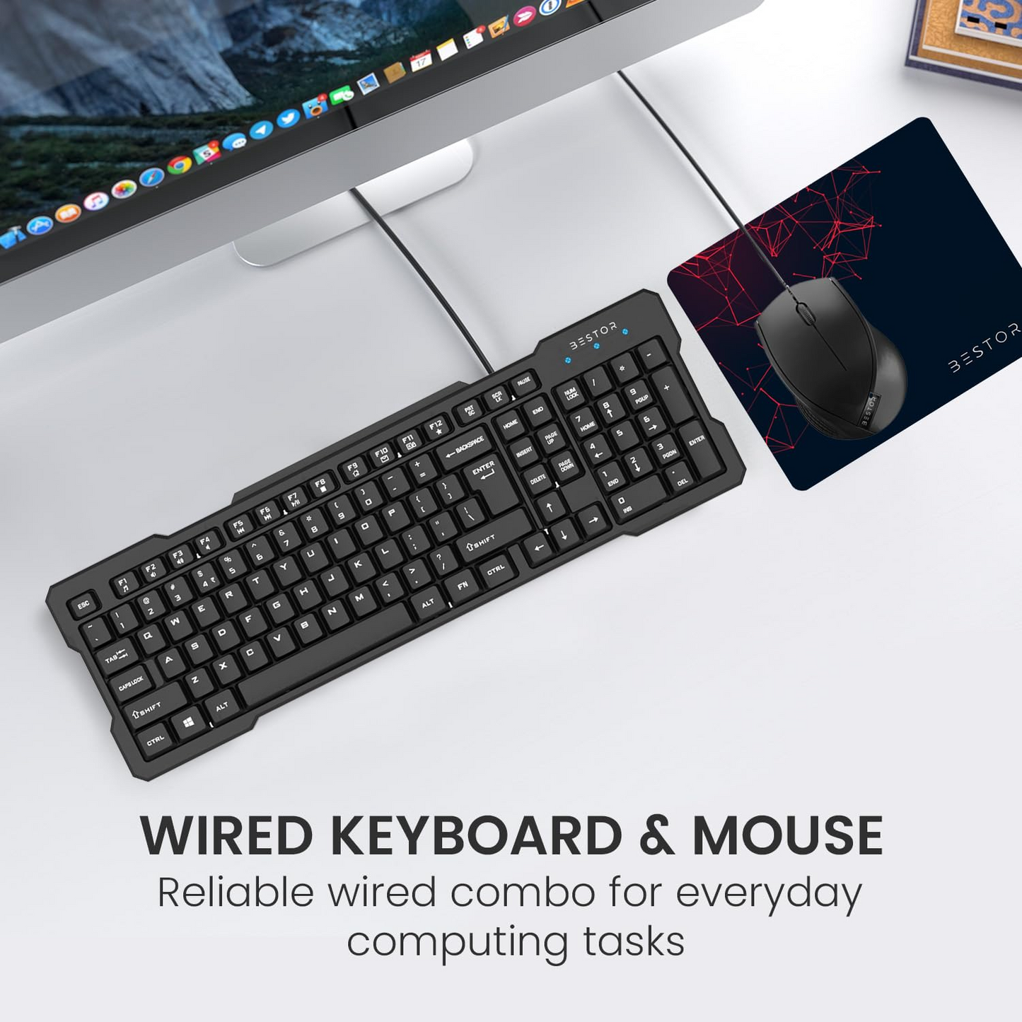 Bestor Keyboard Mouse Combo Set of 5