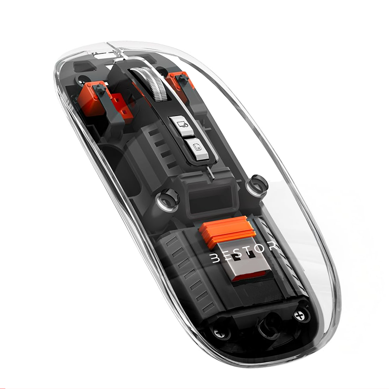 Pureview Mouse PUREVIEW Transparent Wireless Mouse – Bestor