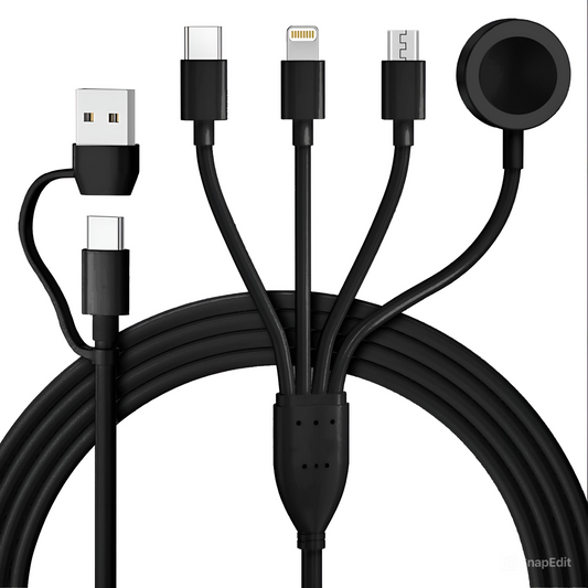 4-in-2 USB-A/PD Input Charging Cable