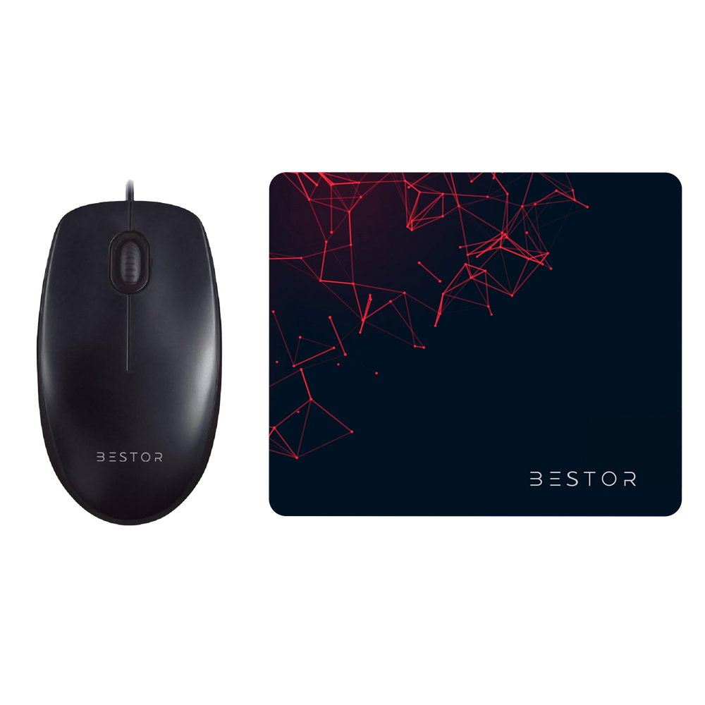 Wired Mouse with Gaming Mouse Pad