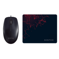 Wired Mouse with Gaming Mouse Pad