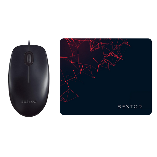 Wired Mouse with Gaming Mouse Pad