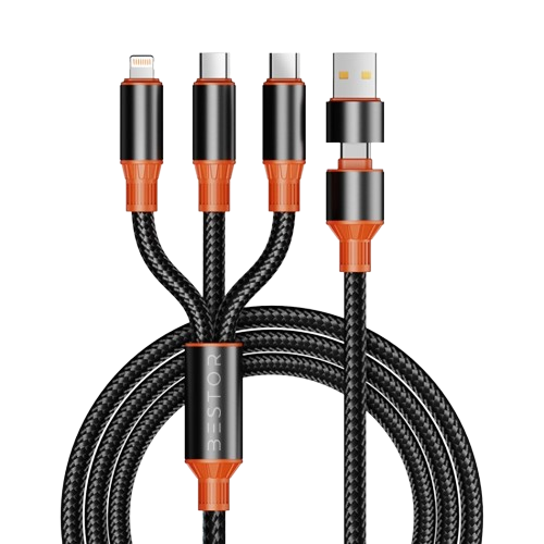 5 in 1 Charging Cable  100W (Orange)