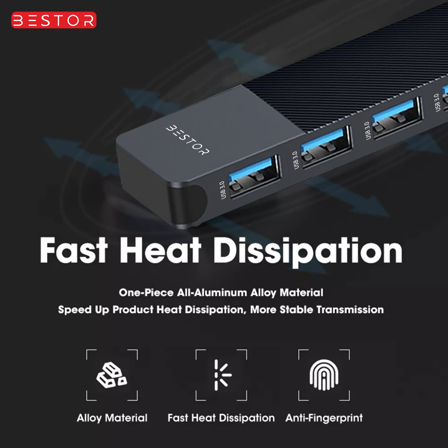 4 in 1 USB 3.0 Dual Connector HUB