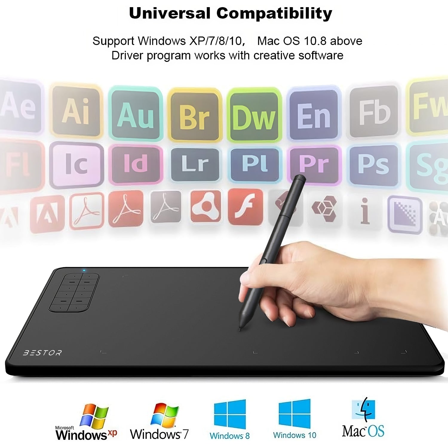 Parblo A610s Graphic Drawing Tablet with 8192 Pressure Sensitivity