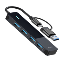 4 in 1 USB 3.0 Dual Connector HUB