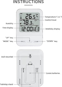 Bestor Digital White Clock