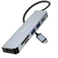 6-in-1 USB C Hub +4k Braided HDMI Cable